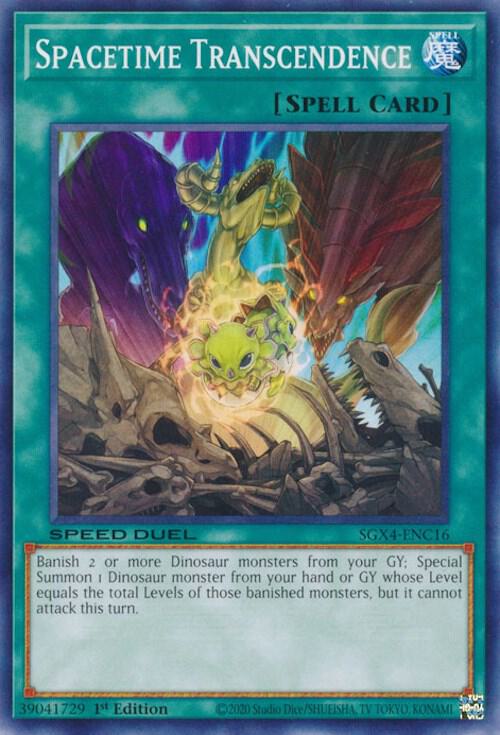 Spacetime Transcendence SGX4-ENC16 card from Speed Duel GX: Midterm Destruction
