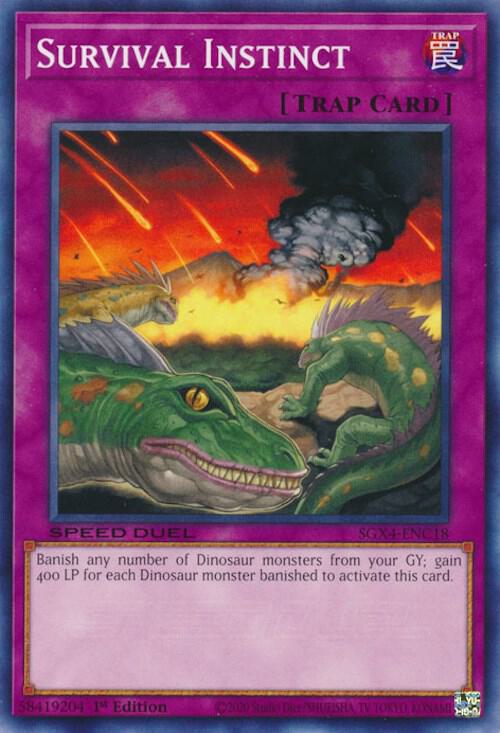 Survival Instinct SGX4-ENC18 card from Speed Duel GX: Midterm Destruction