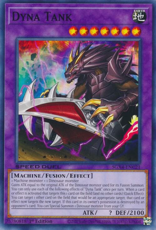 Dyna Tank SGX4-ENC21 card from Speed Duel GX: Midterm Destruction