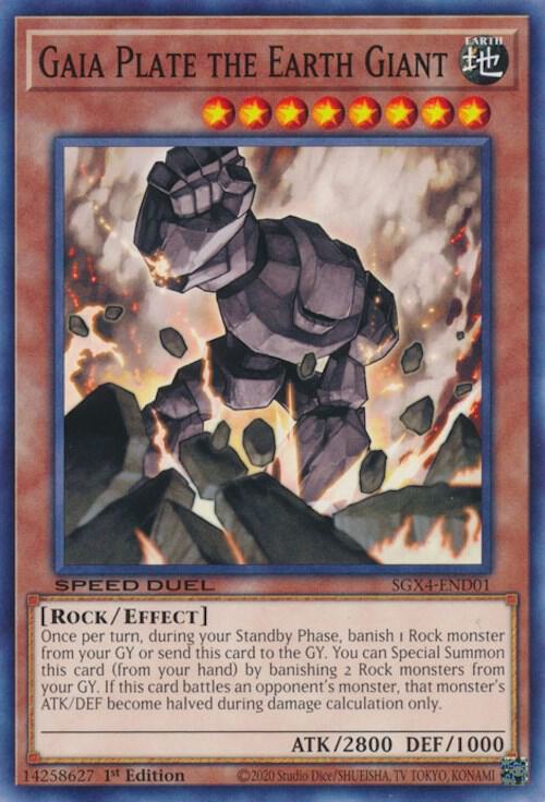 Gaia Plate the Earth Giant SGX4-END01 card from Speed Duel GX: Midterm Destruction