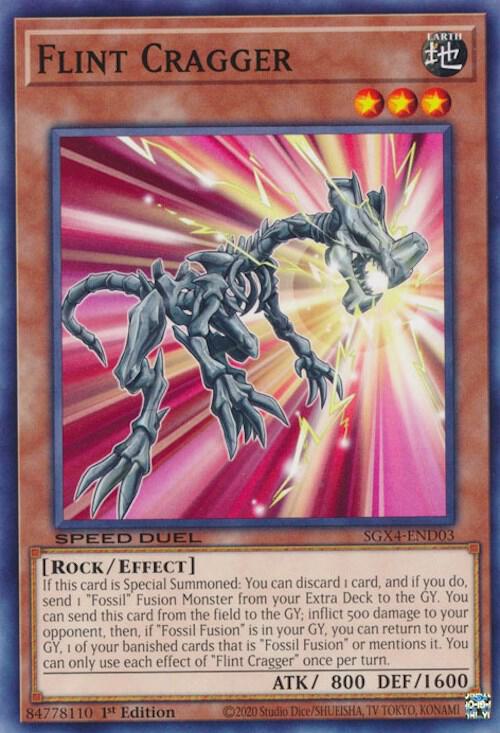 Flint Cragger SGX4-END03 card from Speed Duel GX: Midterm Destruction