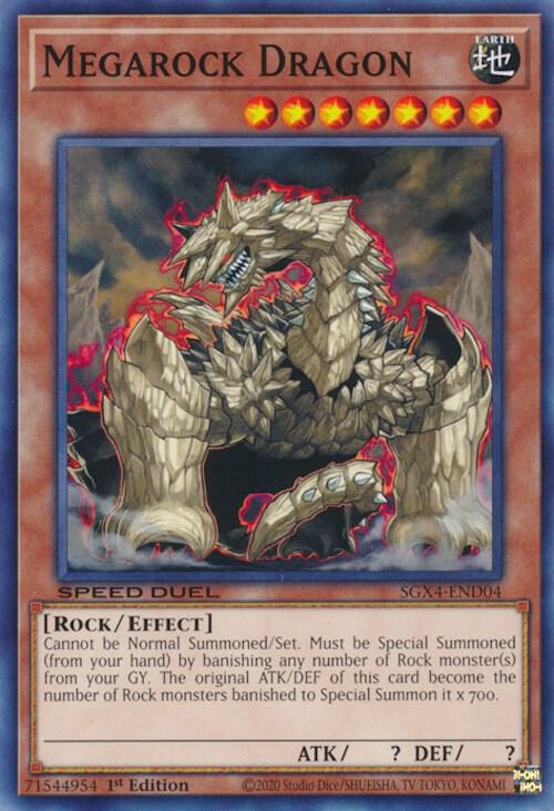 Megarock Dragon SGX4-END04 card from Speed Duel GX: Midterm Destruction