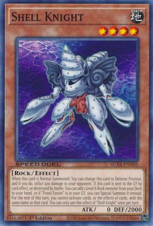 Shell Knight SGX4-END05 card from Speed Duel GX: Midterm Destruction