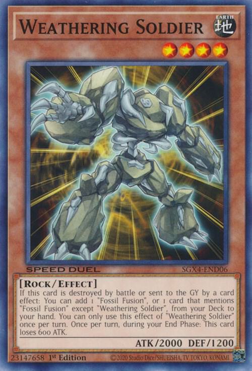 Weathering Soldier SGX4-END06 card from Speed Duel GX: Midterm Destruction