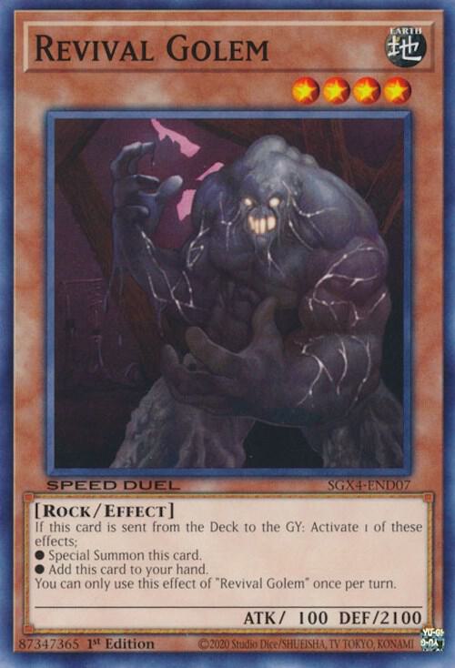 Revival Golem SGX4-END07 card from Speed Duel GX: Midterm Destruction