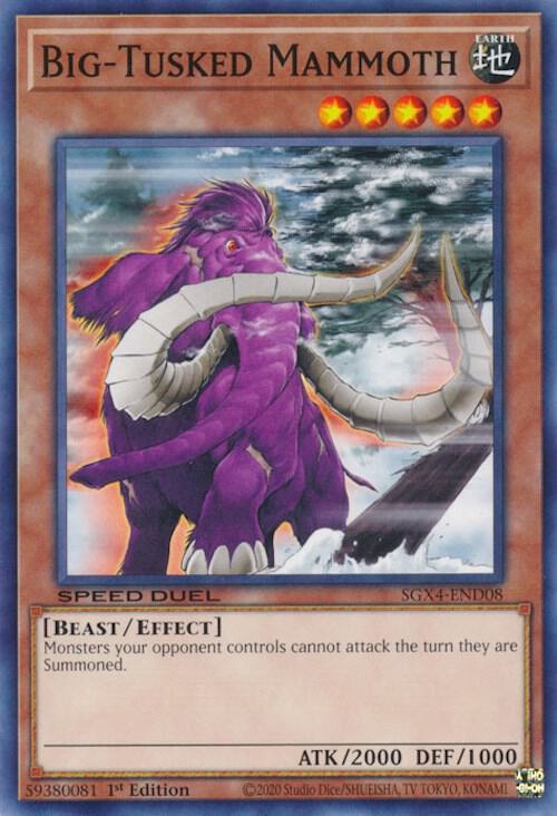 Big-Tusked Mammoth SGX4-END08 card from Speed Duel GX: Midterm Destruction