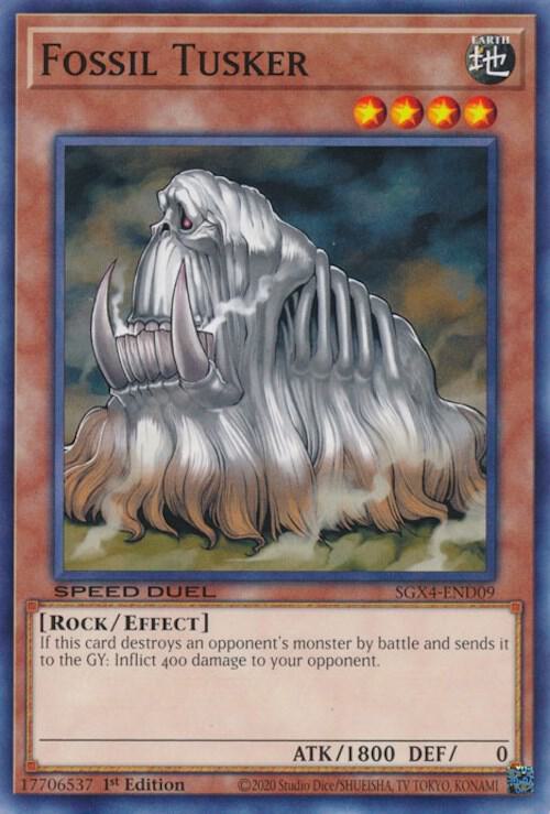 Fossil Tusker SGX4-END09 card from Speed Duel GX: Midterm Destruction