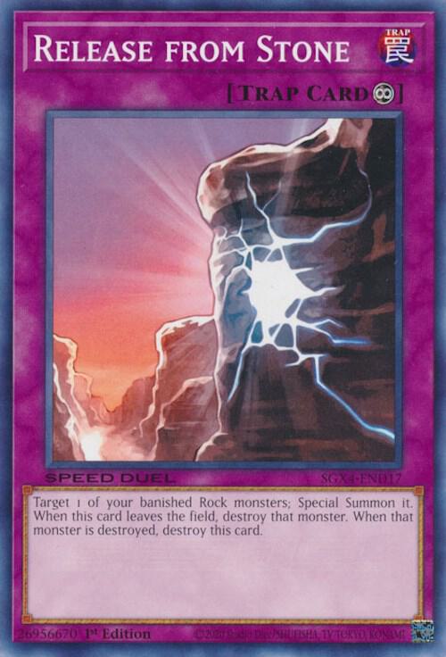 Release from Stone SGX4-END17 card from Speed Duel GX: Midterm Destruction