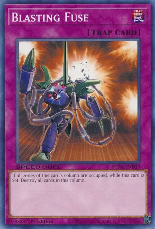 Blasting Fuse SGX4-END19 card from Speed Duel GX: Midterm Destruction