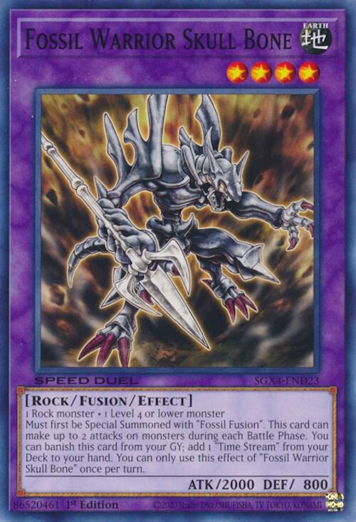 Fossil Warrior Skull Bone SGX4-END23 card from Speed Duel GX: Midterm Destruction