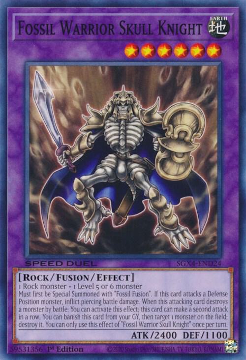 Fossil Warrior Skull Knight SGX4-END24 card from Speed Duel GX: Midterm Destruction