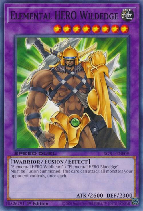 Elemental HERO Wildedge SGX4-ENE09 card from Speed Duel GX: Midterm Destruction