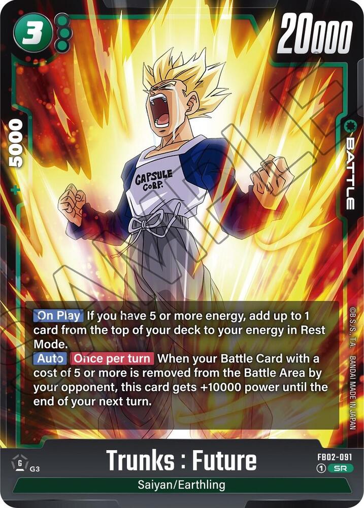Trunks : Future FB02-091 card from Blazing Aura