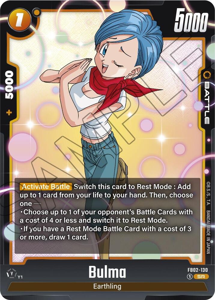 Bulma FB02-130 card from Blazing Aura