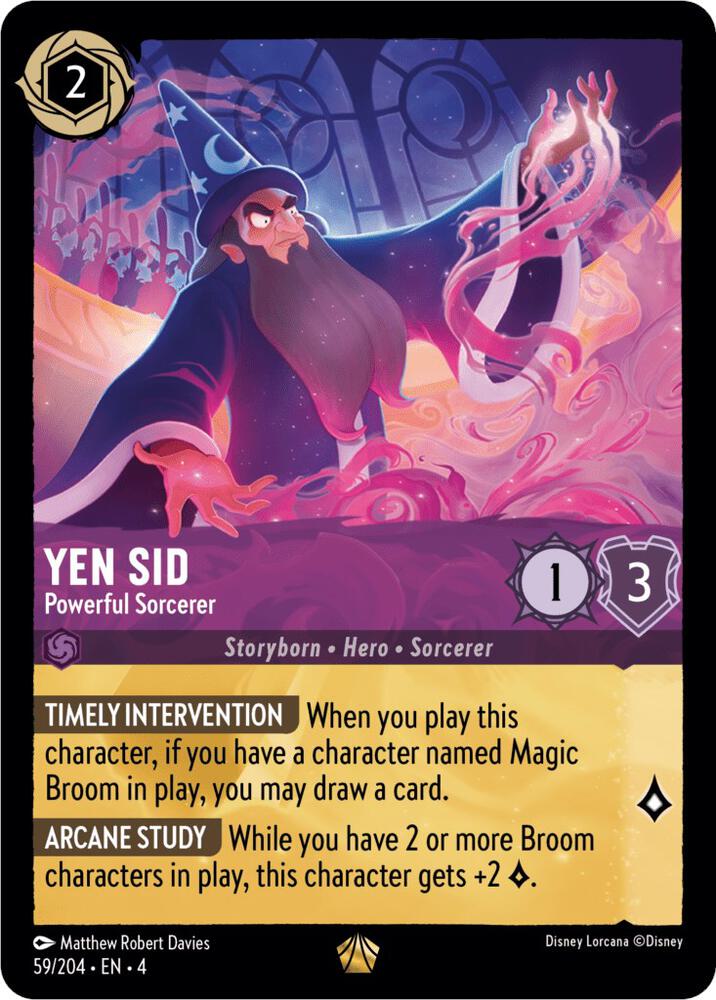 Yen Sid - Powerful Sorcerer 59/204 card from Ursula's Return