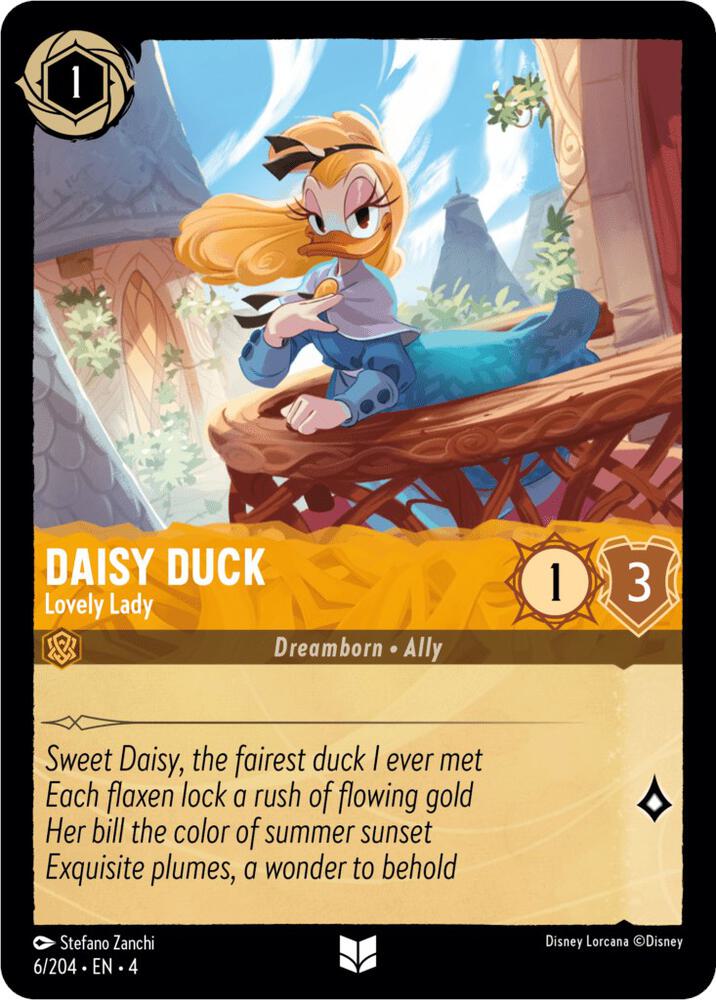 Daisy Duck - Lovely Lady 6/204 card from Ursula's Return