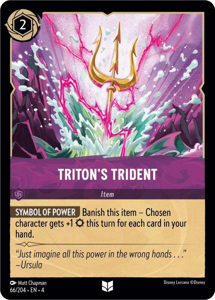 Triton's Trident 66/204 card from Ursula's Return