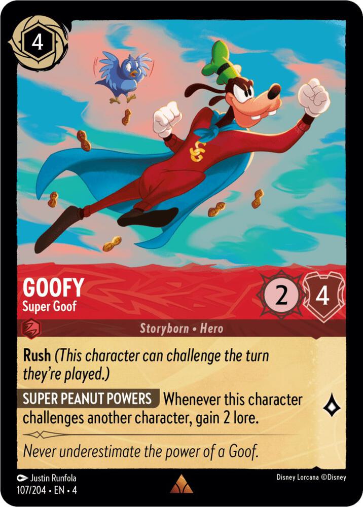 Goofy - Super Goof 107/204 card from Ursula's Return