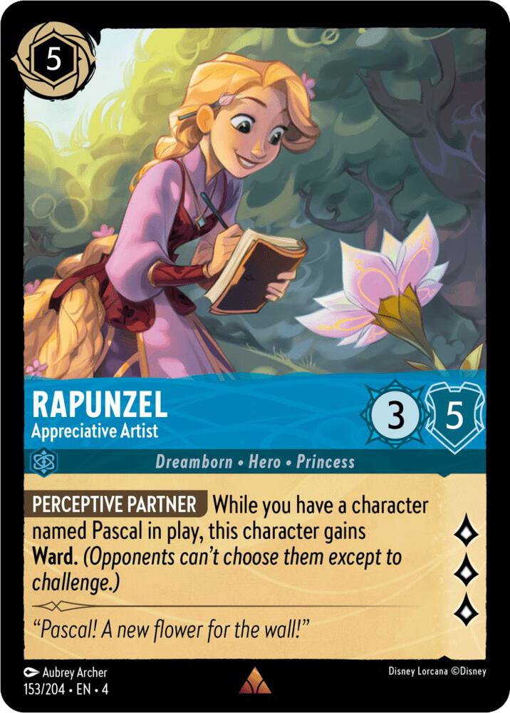Rapunzel - Appreciative Artist 153/204 card from Ursula's Return