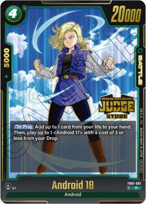 Android 18 (Judge Pack (Store Judge) 01) FB01-081 card from Tournament and Championship Promos