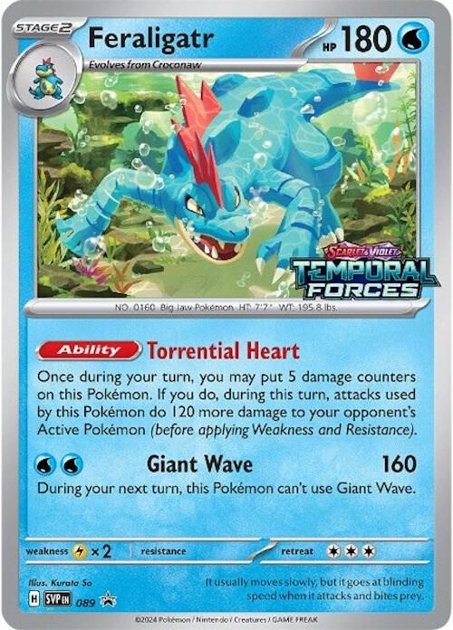 Feraligatr (Prerelease) 089 card from SV: Scarlet & Violet Promo Cards