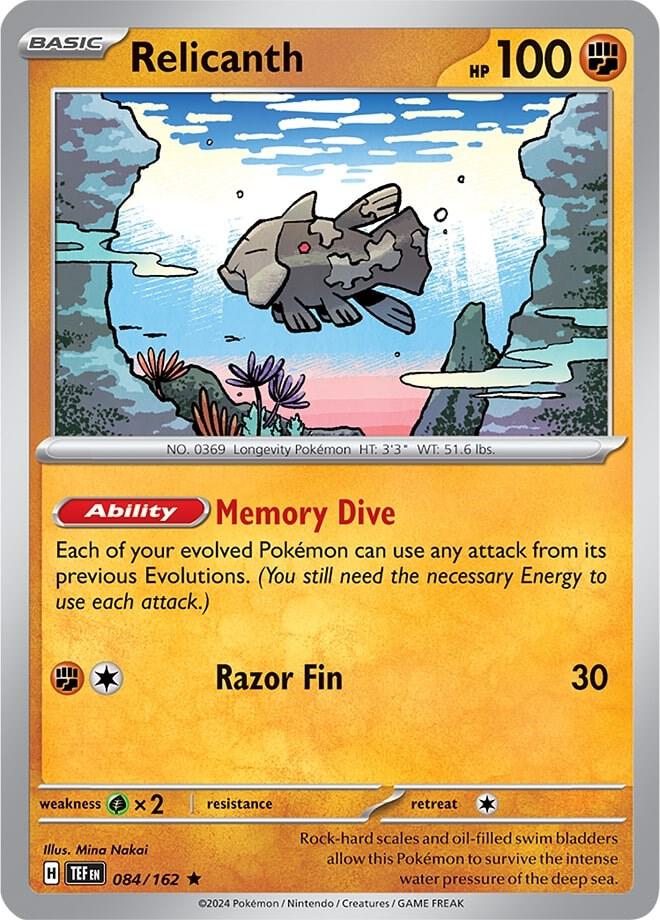 Relicanth 084/162 card from Deck Exclusives