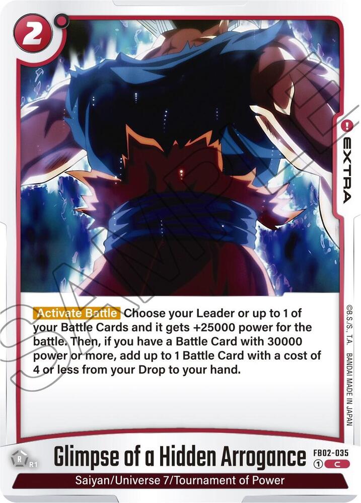 Glimpse of a Hidden Arrogance FB02-035 card from Blazing Aura