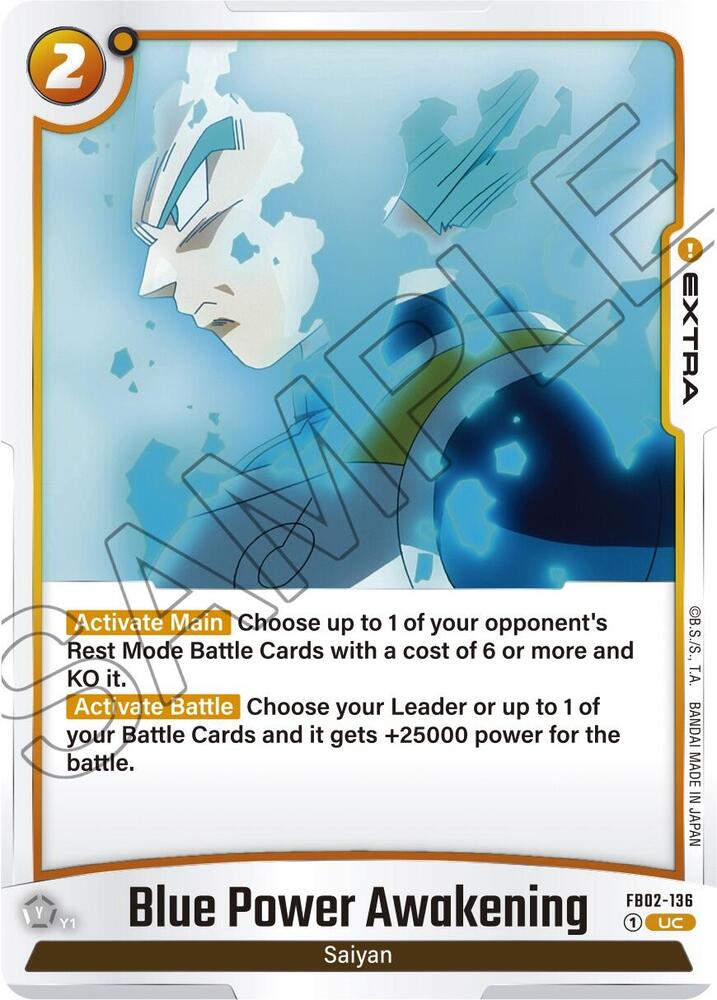 Blue Power Awakening FB02-136 card from Blazing Aura