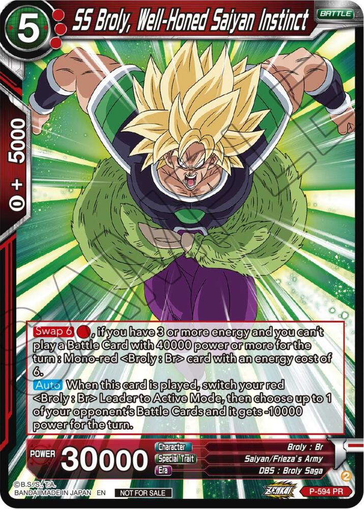 SS Broly, Well-Honed Saiyan Instinct (Deluxe Pack 2024 Vol.1) P-594 card from Promotion Cards