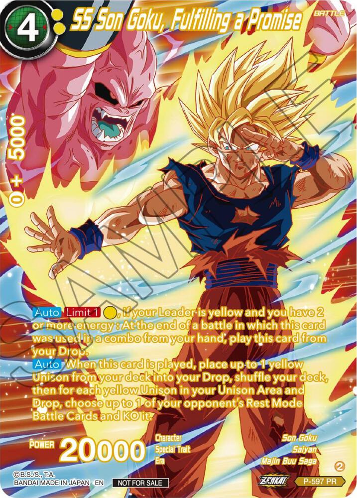 SS Son Goku, Fulfilling a Promise (Alternate Art) (Deluxe Pack 2024 Vol.1) P-597 card from Promotion Cards