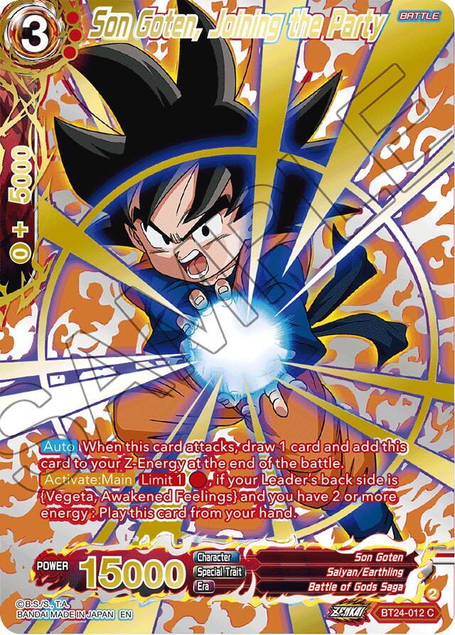 Son Goten, Joining the Party (Collector Booster Gold) BT24-012 card from Beyond Generations