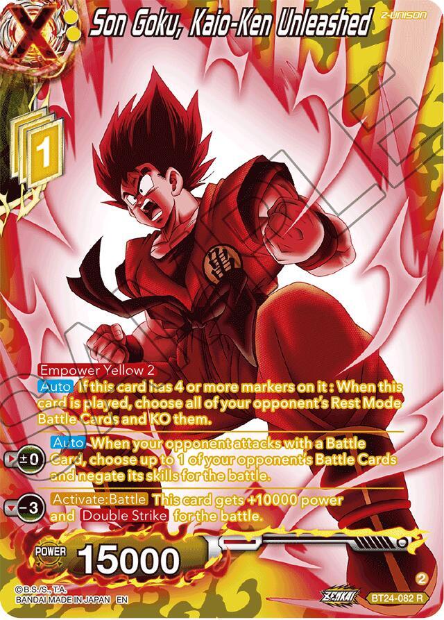 Son Goku, Kaio-Ken Unleashed (Collector Booster Silver) BT24-082 card from Beyond Generations