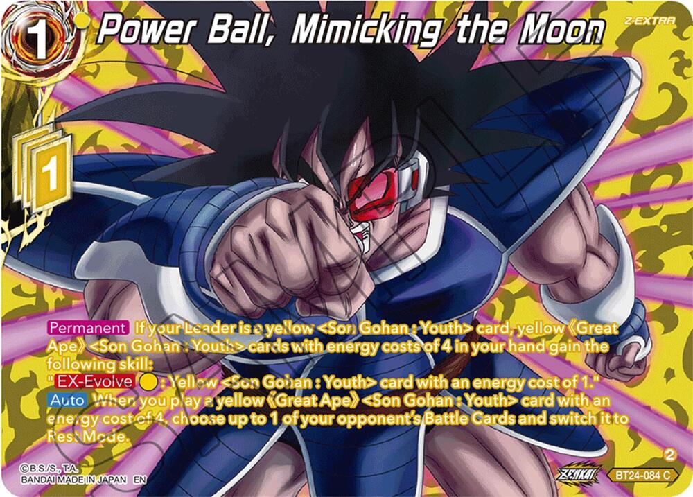 Power Ball, Mimicking the Moon (Collector Booster Silver) BT24-084 card from Beyond Generations