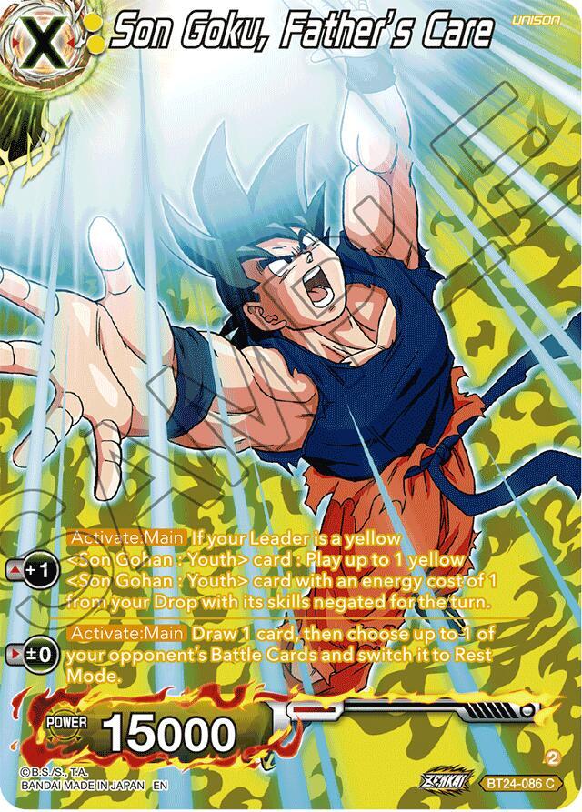 Son Goku, Father's Care (Collector Booster Silver) BT24-086 card from Beyond Generations