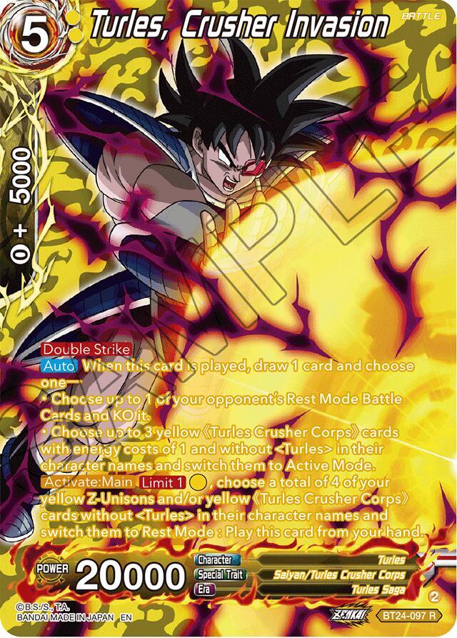 Turles, Crusher Invasion (Collector Booster Silver) BT24-097 card from Beyond Generations