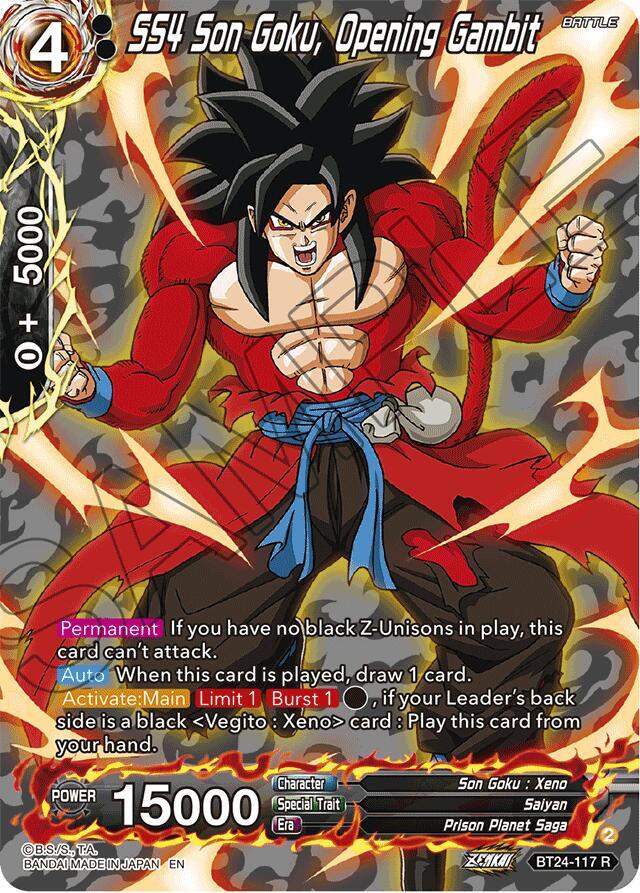 SS4 Son Goku, Opening Gambit (Collector Booster Silver) BT24-117 card from Beyond Generations