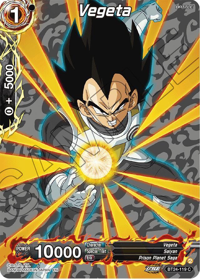 Vegeta (Collector Booster Silver) BT24-119 card from Beyond Generations