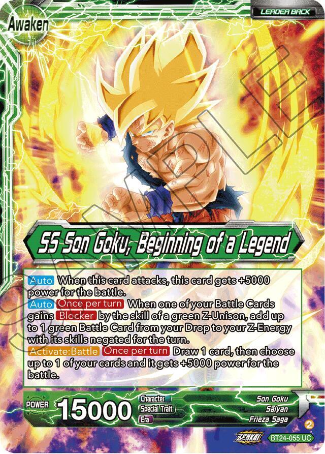 Son Goku // SS Son Goku, Beginning of a Legend (Collector Booster Foil) BT24-055 card from Beyond Generations