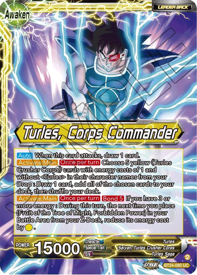 Turles // Turles, Corps Commander (Collector Booster Foil) BT24-080 card from Beyond Generations