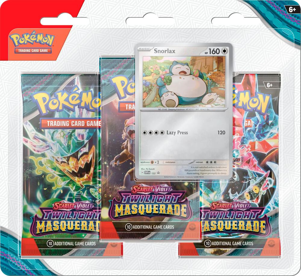 Twilight Masquerade 3 Pack Blister [Snorlax] card from SV06: Twilight Masquerade