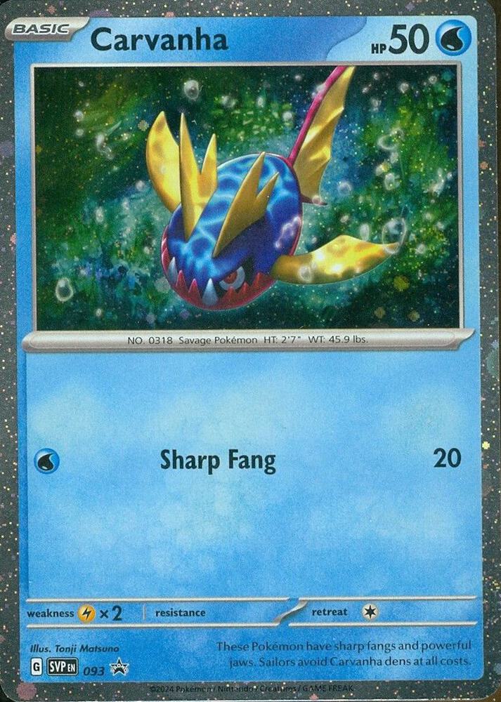 Carvanha 093 card from SV: Scarlet & Violet Promo Cards