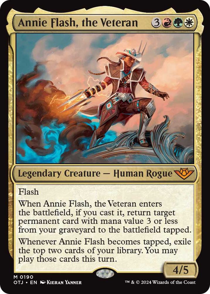 Annie Flash, the Veteran 190 card from Outlaws of Thunder Junction
