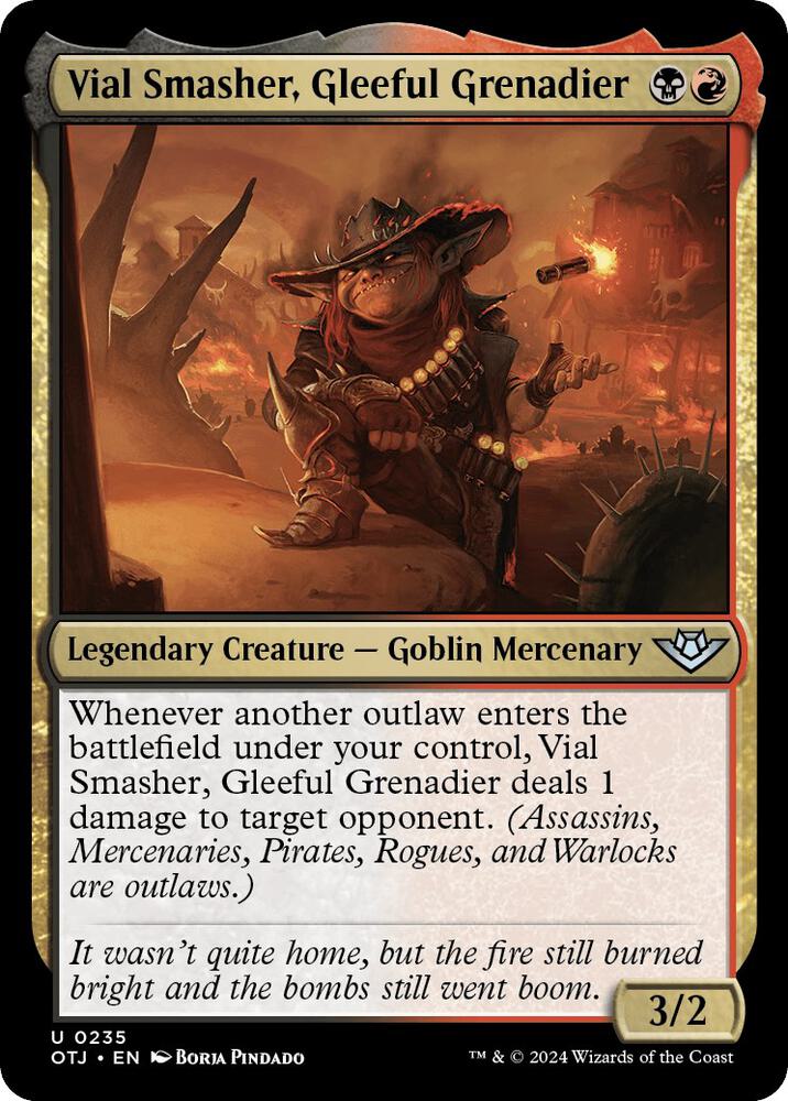 Vial Smasher, Gleeful Grenadier 235 card from Outlaws of Thunder Junction