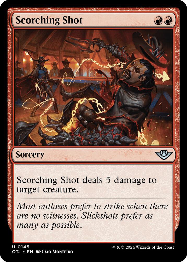 Scorching Shot 145 card from Outlaws of Thunder Junction