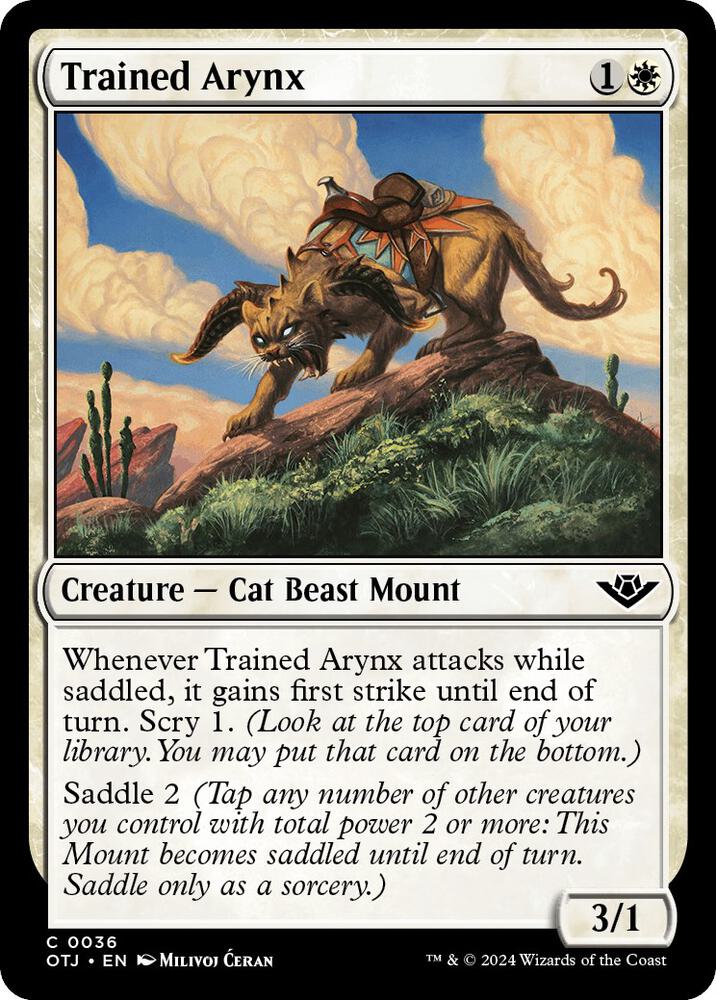 Trained Arynx 36 card from Outlaws of Thunder Junction