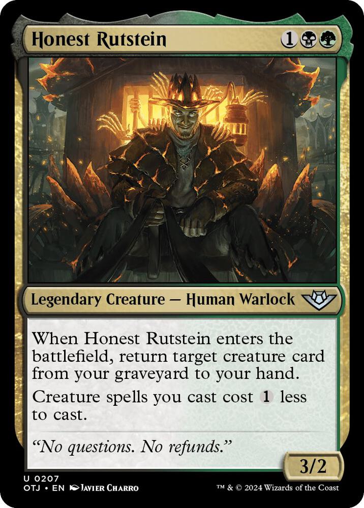 Honest Rutstein 207 card from Outlaws of Thunder Junction
