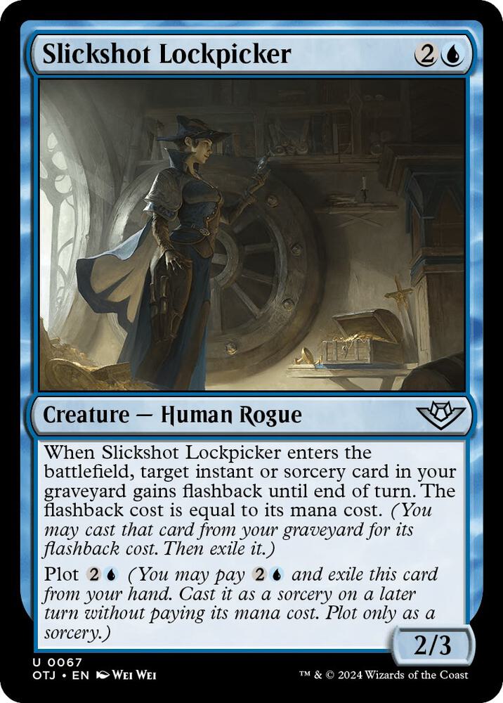 Slickshot Lockpicker 67 card from Outlaws of Thunder Junction