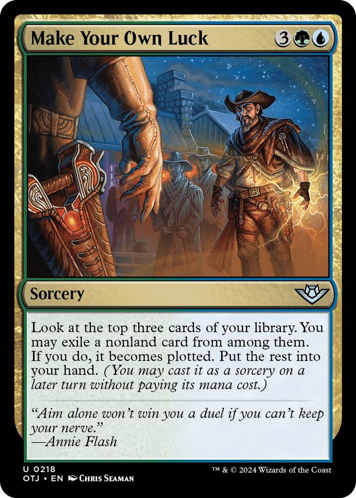 Make Your Own Luck 218 card from Outlaws of Thunder Junction