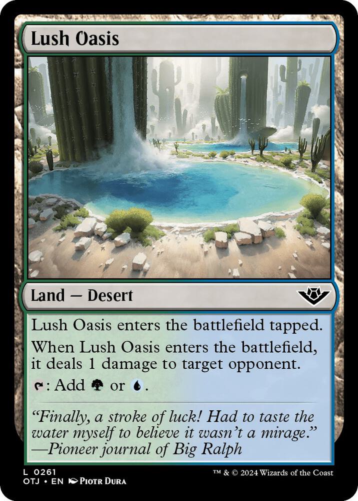 Lush Oasis 261 card from Outlaws of Thunder Junction