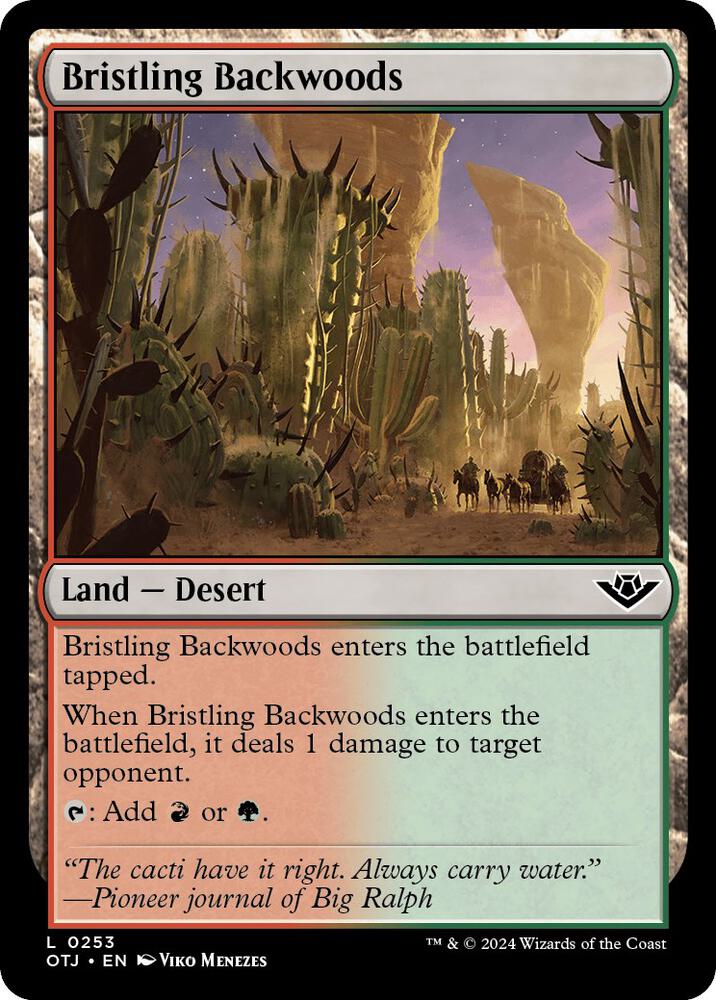 Bristling Backwoods 253 card from Outlaws of Thunder Junction